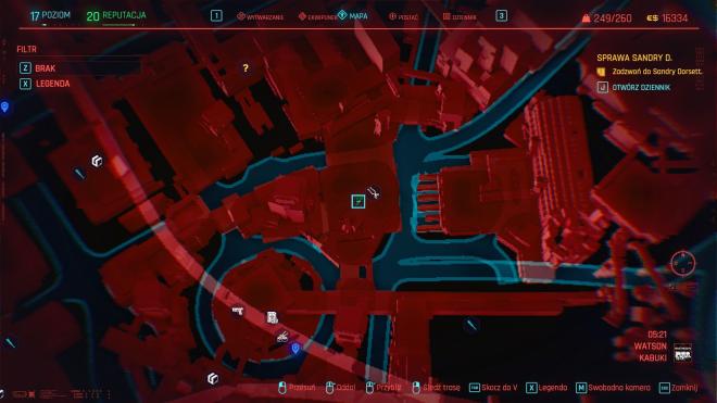 Wiersz Szymborskiej w Cyberpunk 2077 - mapa