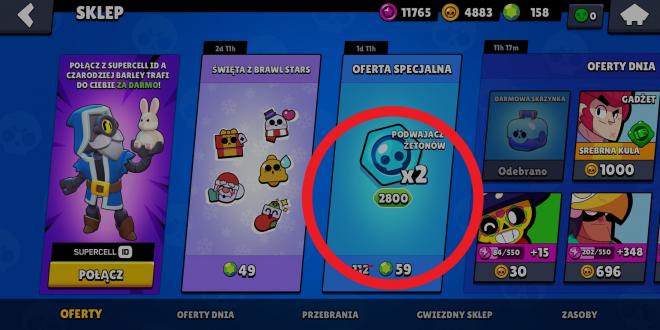 Żetony oferta specjalna w Brawl Stars