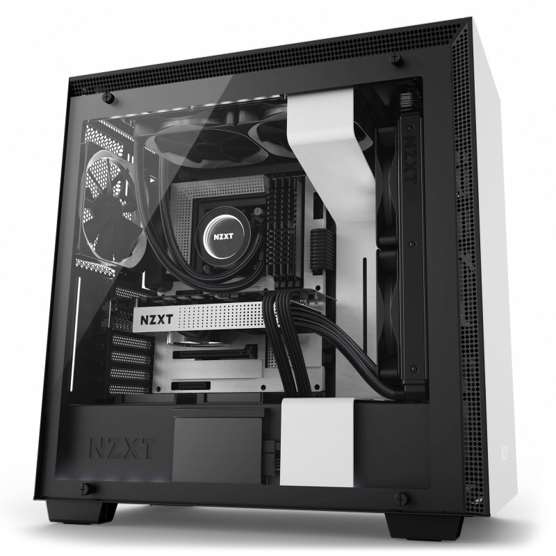 NZXT H700i Biała - profil lewy