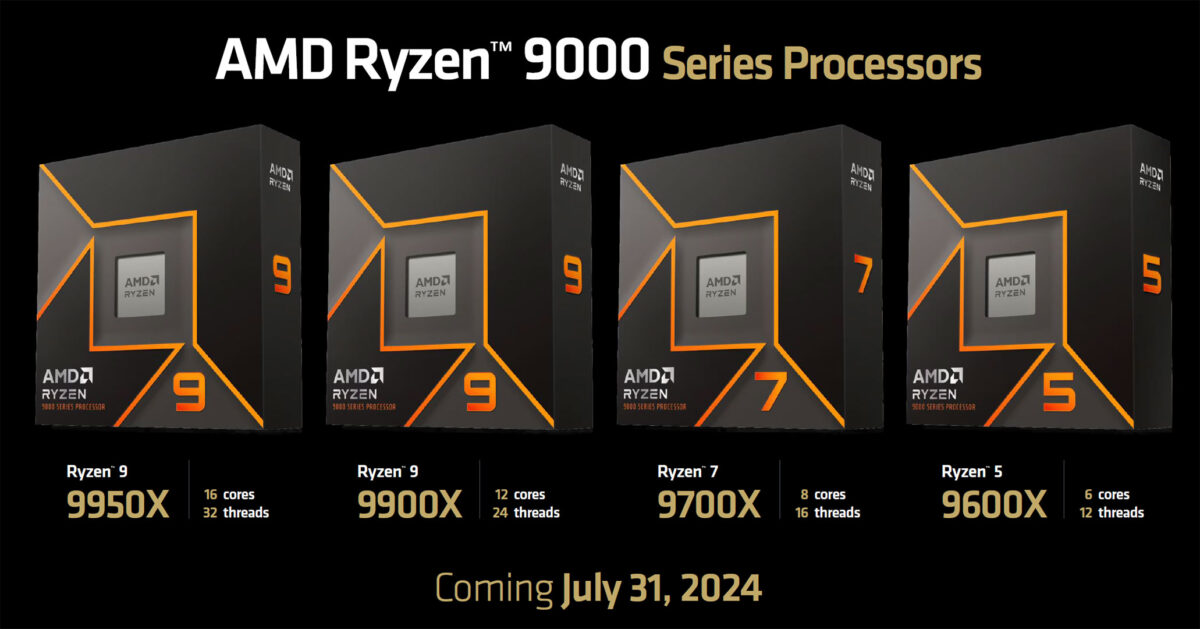 AMD potwierdza datę premiery Ryzen 9000