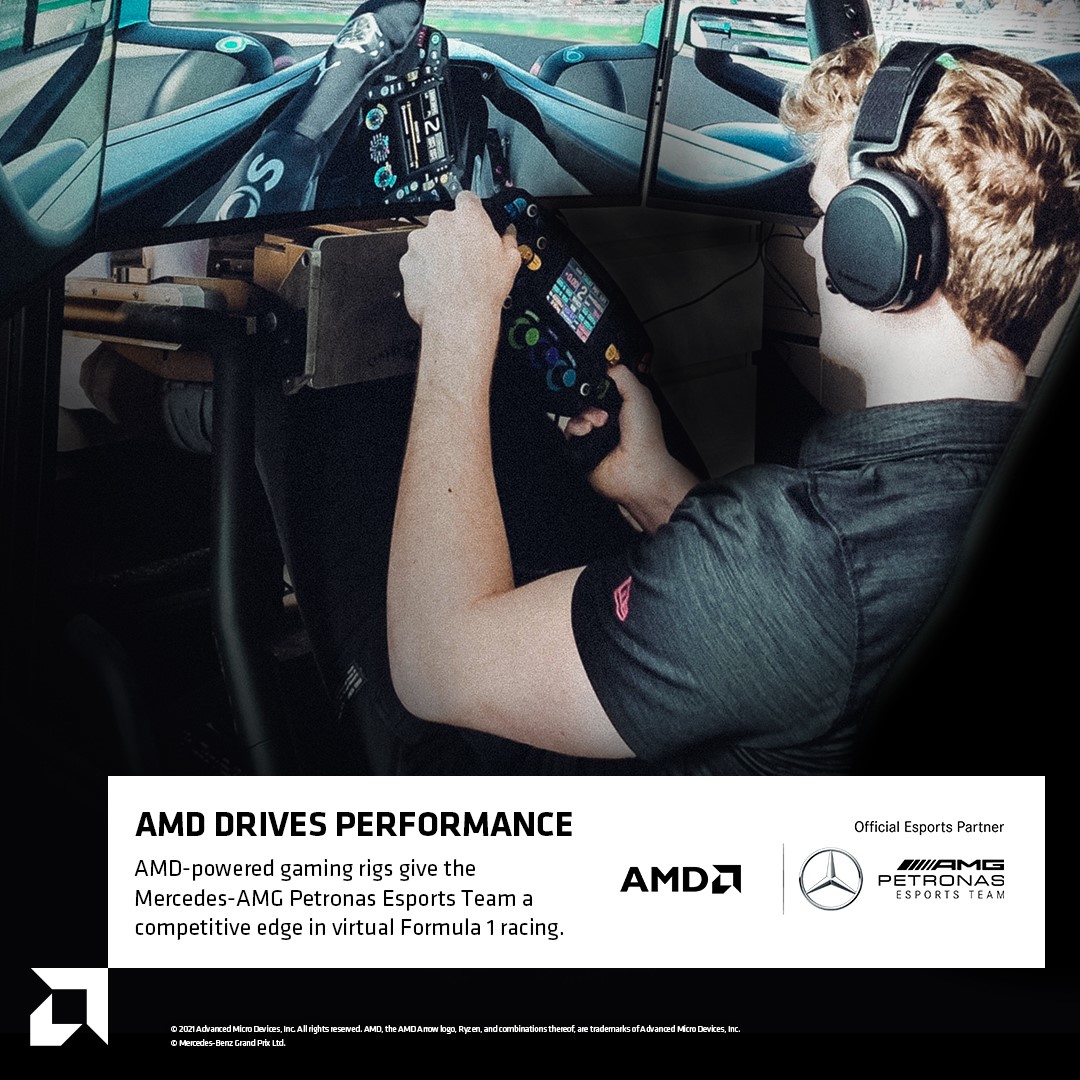 AMD i Mercedes-AMG Petronas Esports Team rozszerzają swoją współpracę!