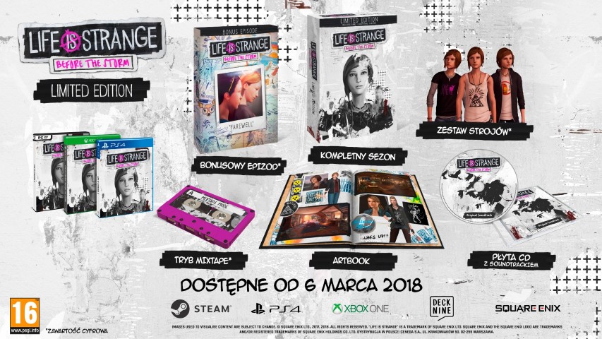 Cenega wydawcą Life is Strange: Before the Storm Limited Edition