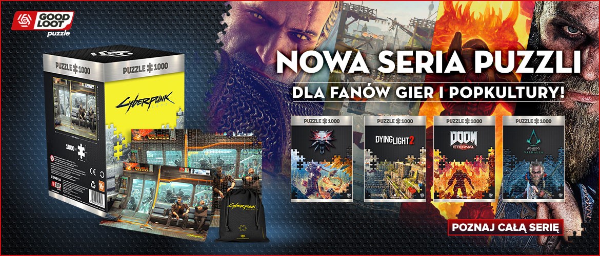 Cenega Polska wraz z Good Loot zaprezentowały puzzle Good Loot Puzzle z motywami z Cyberpunk 2077, AC Valhalla, DOOM Eternal i Dying Light 2!