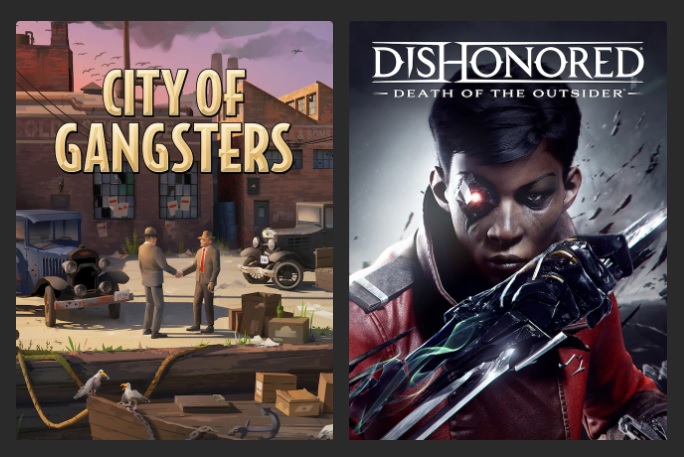 City of Gangsters oraz Dishonored: Death of the Outsider za darmo na Epic Games Store