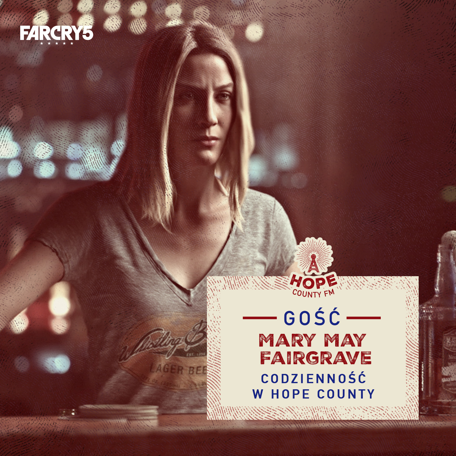 Far Cry 5 - HOPE COUNTY FM z ciekawą audycją, z Mary May Fairgrave