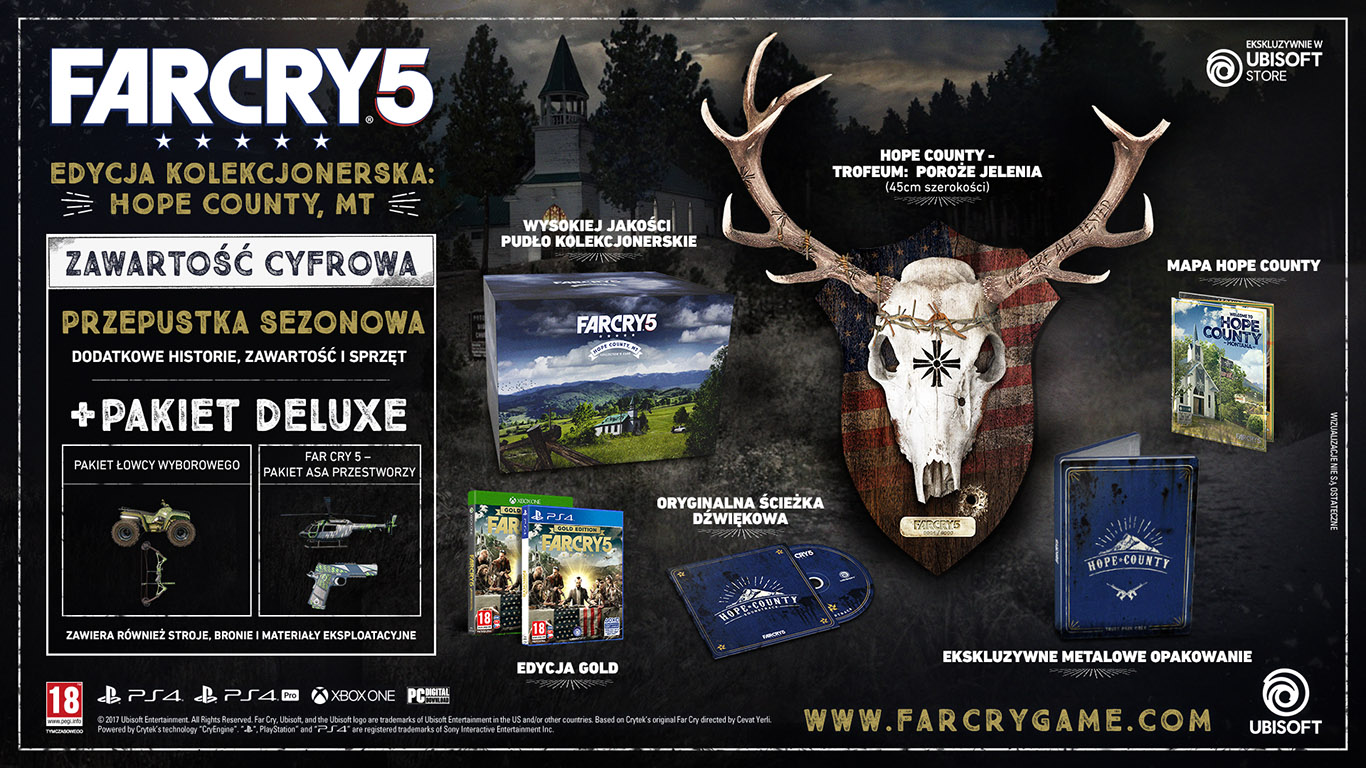 Far Cry 5 otrzyma dwie wersje kolekcjonerskie! Co w nich znajdziemy?