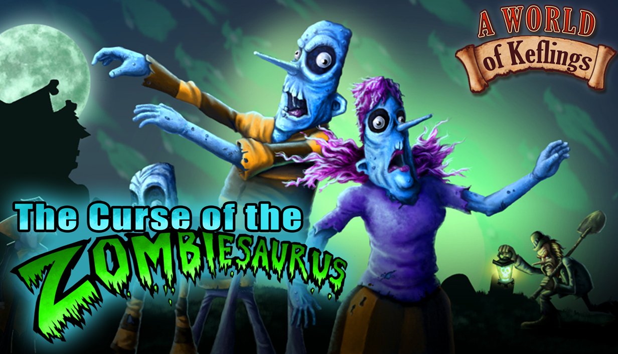Halloweenowa aktualizacja A World of Keflings z DLC The Curse of the Zombiesaurus