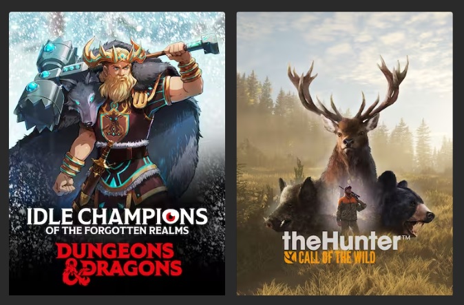 Idle Champions of the Forgotten Realms i theHunter: Call of the Wild za darmo na Epic Games Store