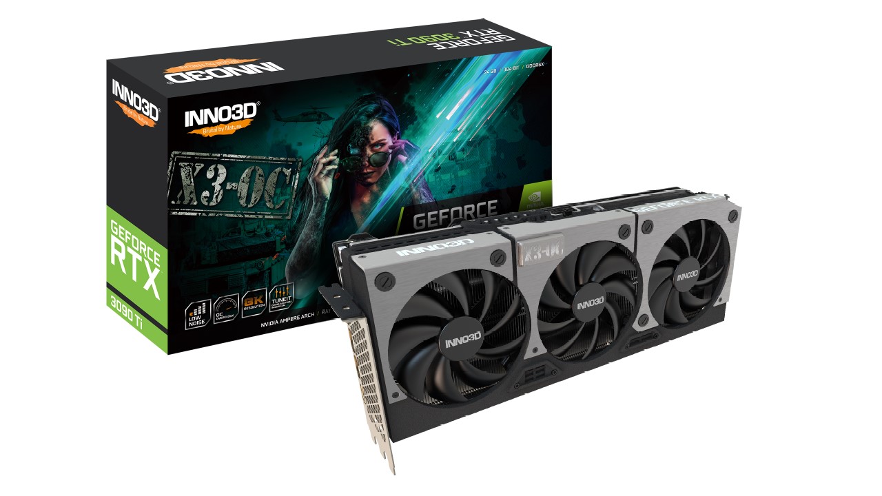 RTX 3090 Ti nie ma wystarczającej mocy? INNO3D zwiększa jeszcze bardziej wydajność w GeForce RTX 3090 Ti 24 GB X3 OC!