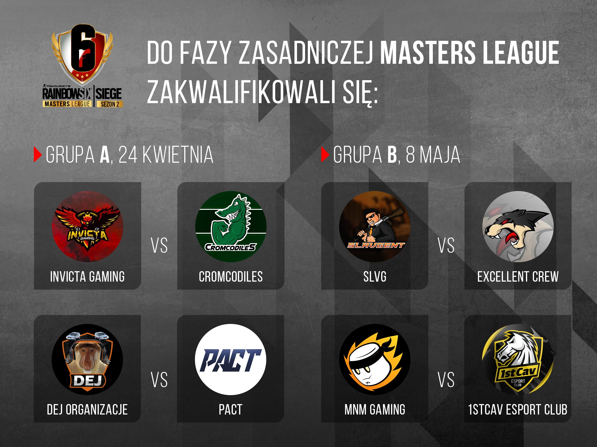 Kto zmierzy się na Rainbow Six Siege Masters League? Oto zestawienie!