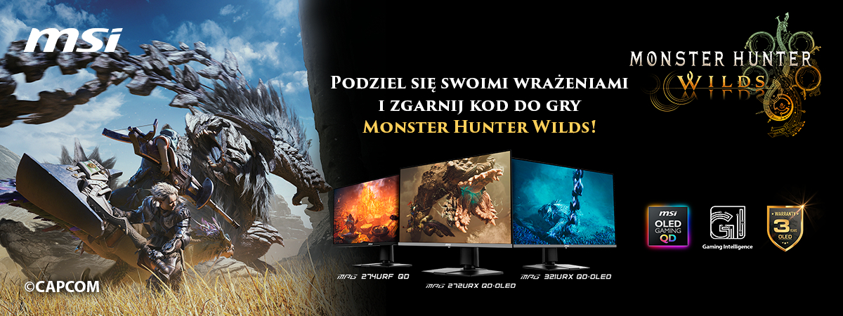 Kup monitor MSI i zgarnij nagrody – w tym Monster Hunter Wilds