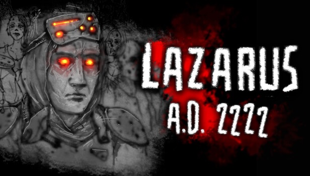 Lazarus A.D. 2222, ręcznie rysowana wizualna powieść, w dystopyjnym stylu na zwiastunie, ze wstępną datą premiery