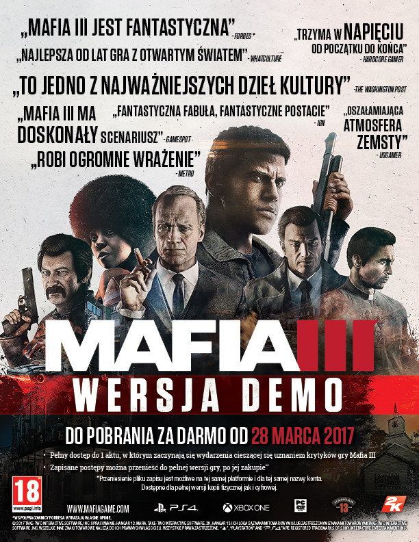 Mafia 3 darmowe demo oraz pierwszy płatny dodatek