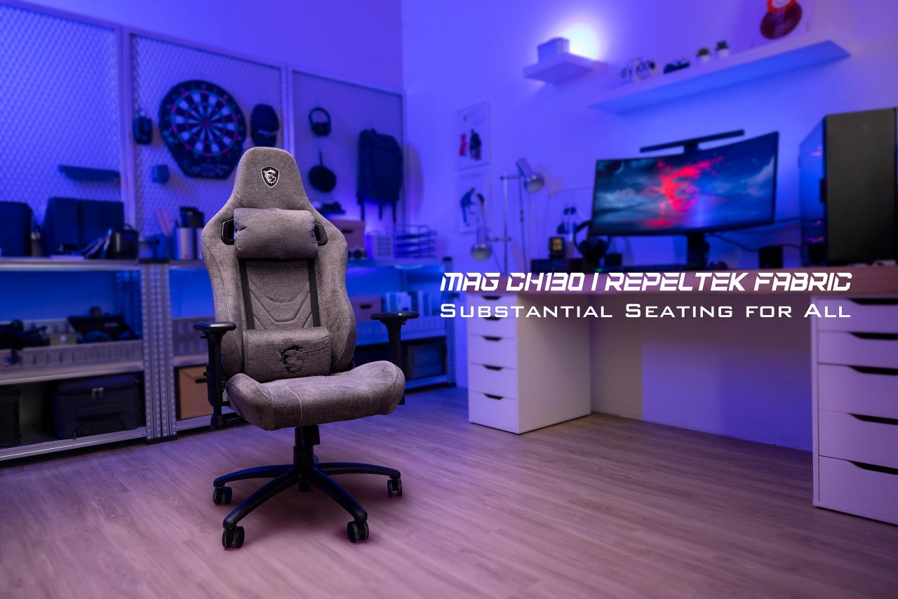 MAG CH130 I Fabric i MAG CH130 i REPELTEK Fabric to nowe gamingowe fotele materiałowe od MSI!