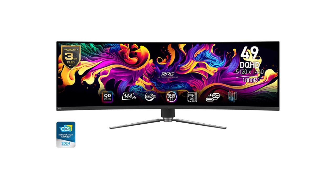 Efektowny monitor MSI MPG 491CQP QD-OLED trafił do sprzedaży z wielką matrycą OLED!