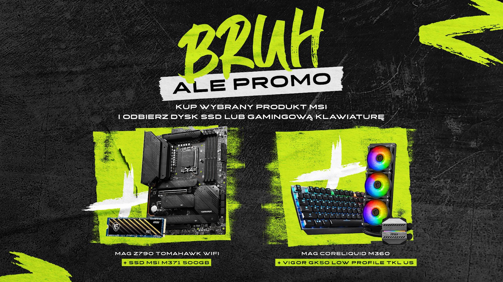 MSI wystartowało z promocją Bruh, ale promo! Chłodzenie czy płytę główną możemy zgarnąć z prezentem