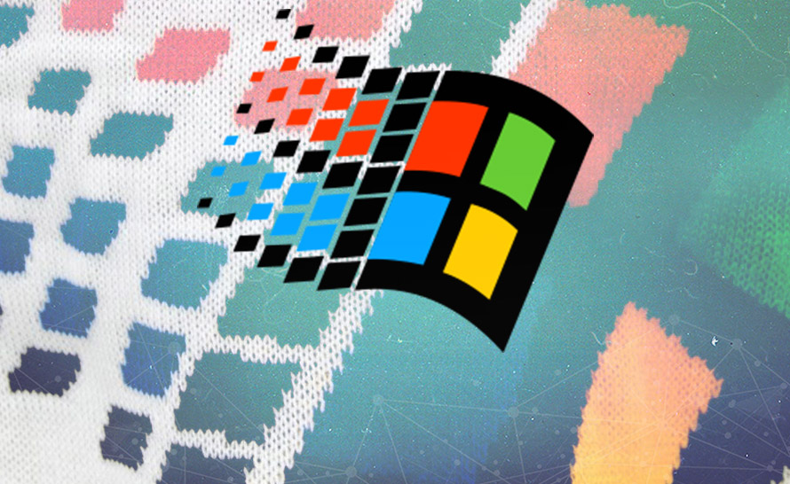 Najbrzydszy sweter z logo Windows 95?