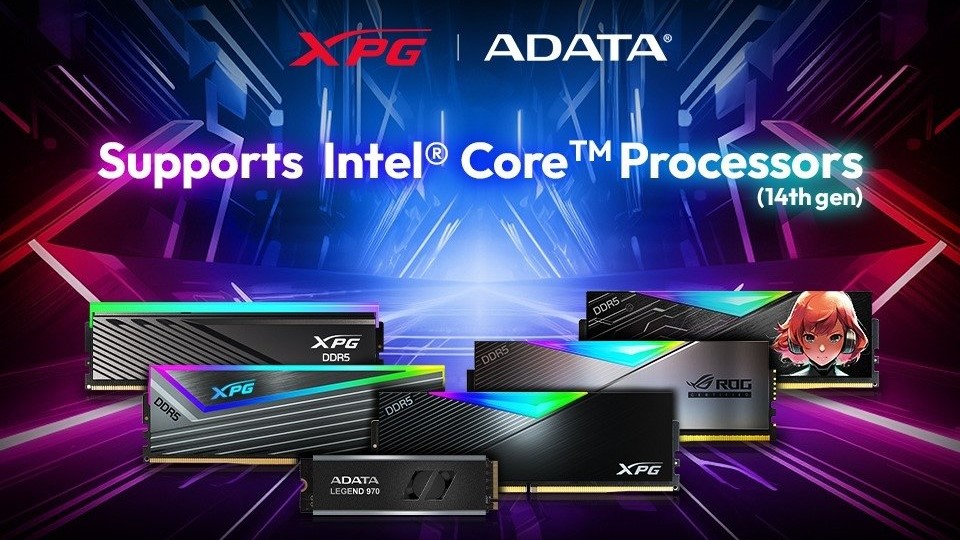 Pamięci i dyski SSD ADATA oraz XPG z pełnym wsparciem procesorów Intel Core 14 Gen.