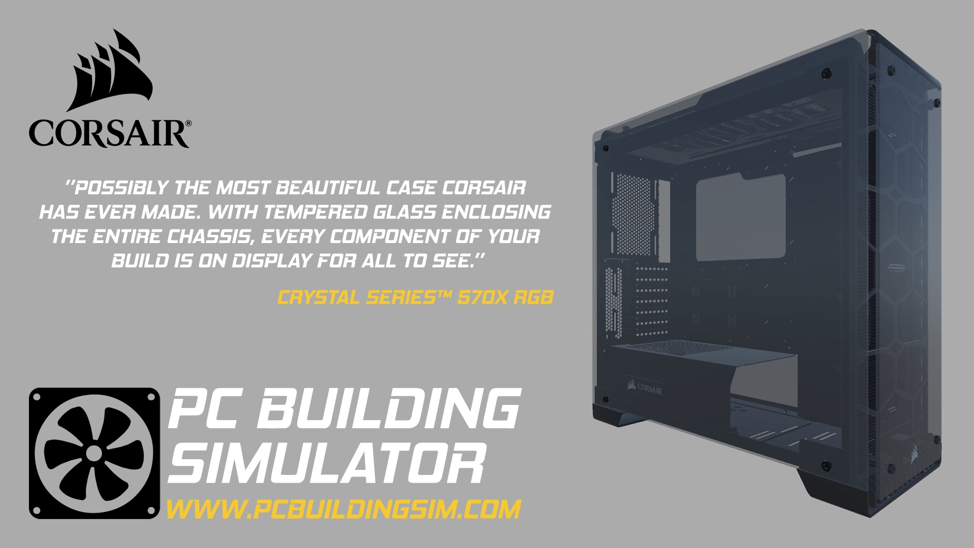 PC Building Simulator ze sprzętem od firmy Corsair