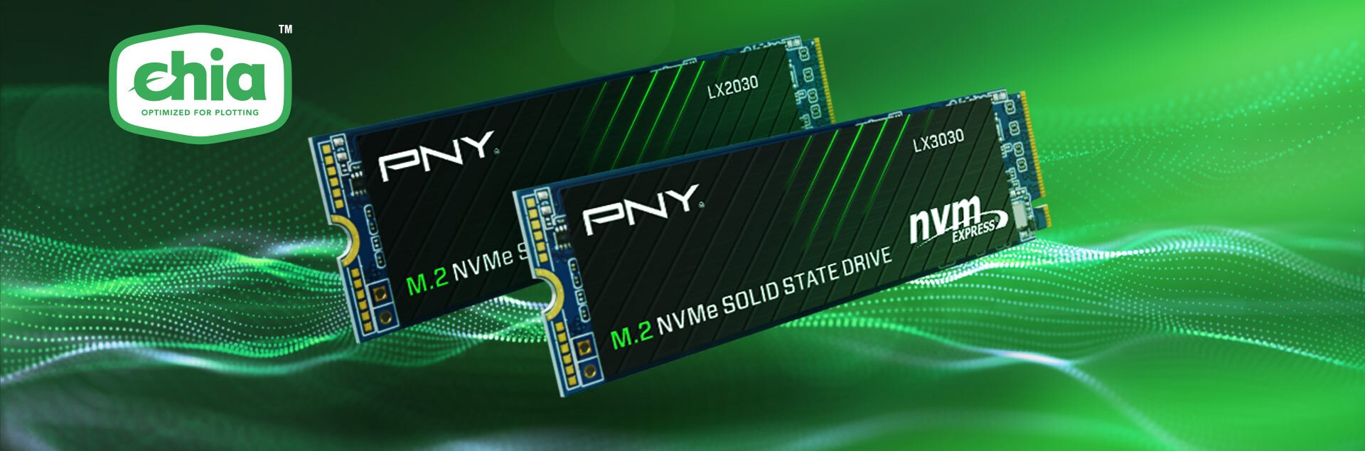 PNY LX2030 i LX3030 M.2 NVMe Gen3 x4 to nowe szybkie dyski SSD zoptymalizowane pod plotowanie Chia Coin!