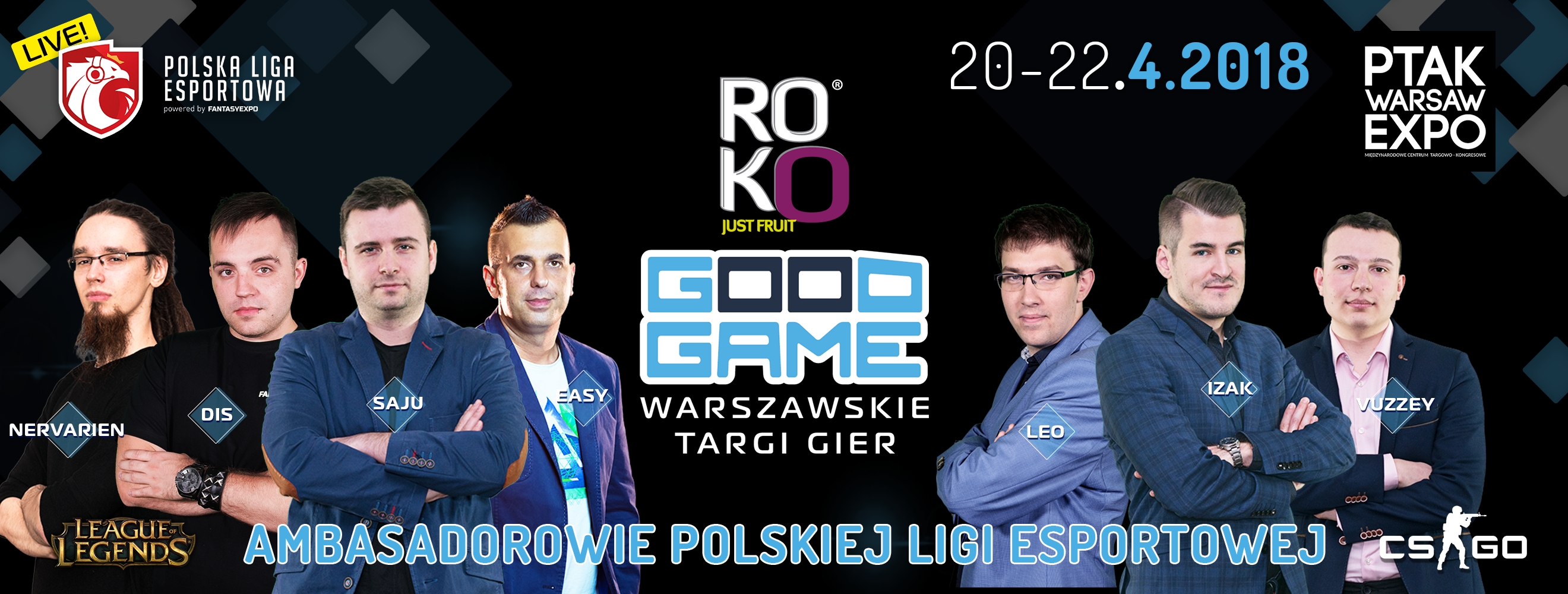 ROKO Good Game - Warszawskie Targi Gier poznaliśmy komentatorów na PLE