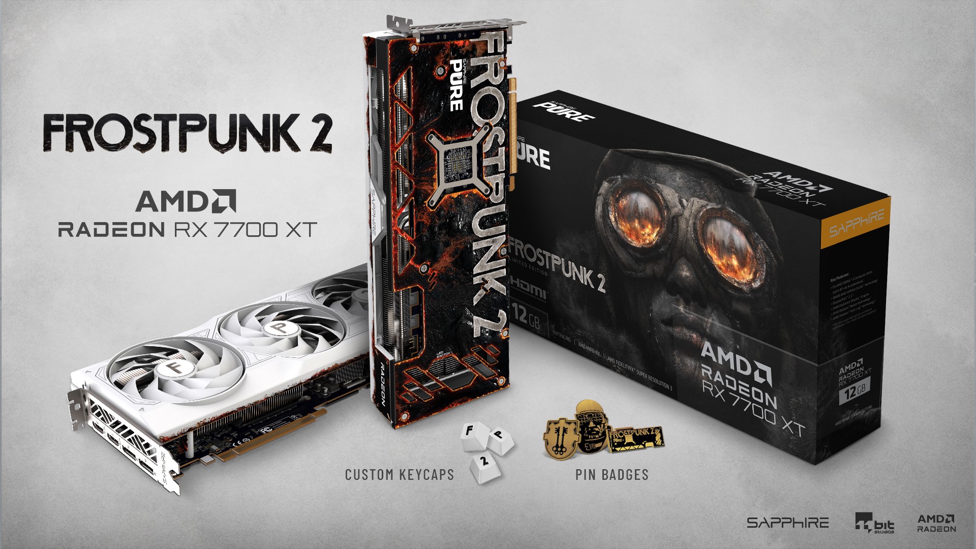 SAPPHIRE PURE AMD Radeon RX 7700 XT Frostpunk 2 Edition to przepiękna karta graficzna nie tylko dla fanów polskiej strategii