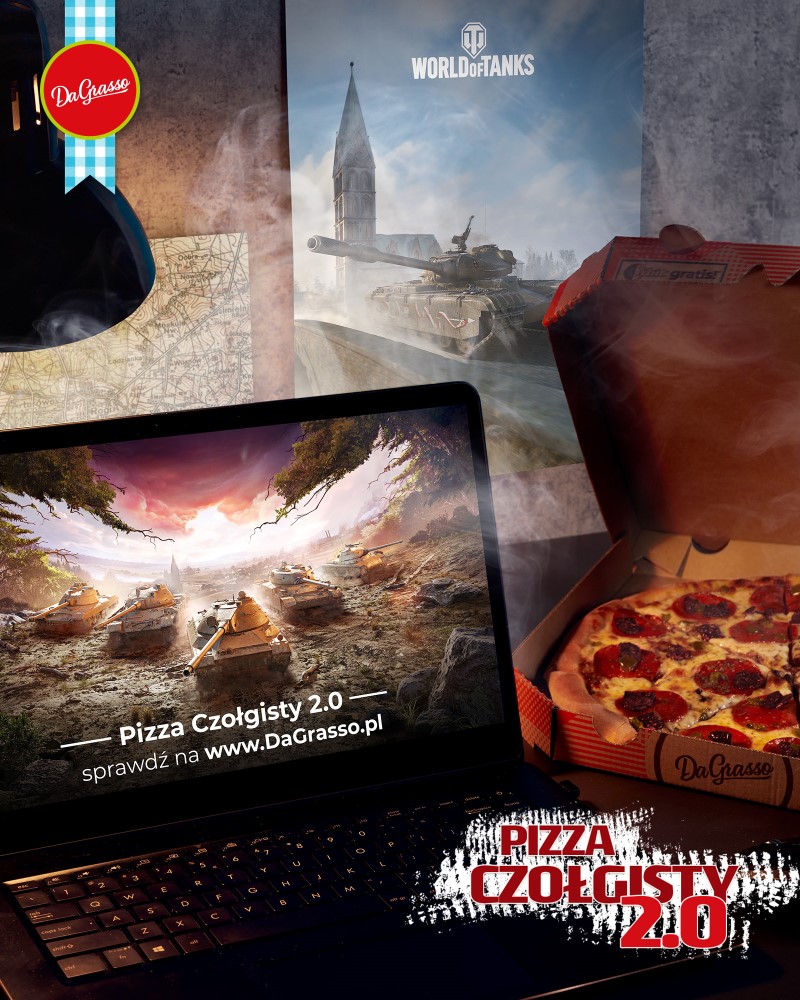 Sieć pizzerii Da Grasso i gra World of Tanks wykonują kolejne krok wprowadzając Pizzę Czołgisty 2.0!