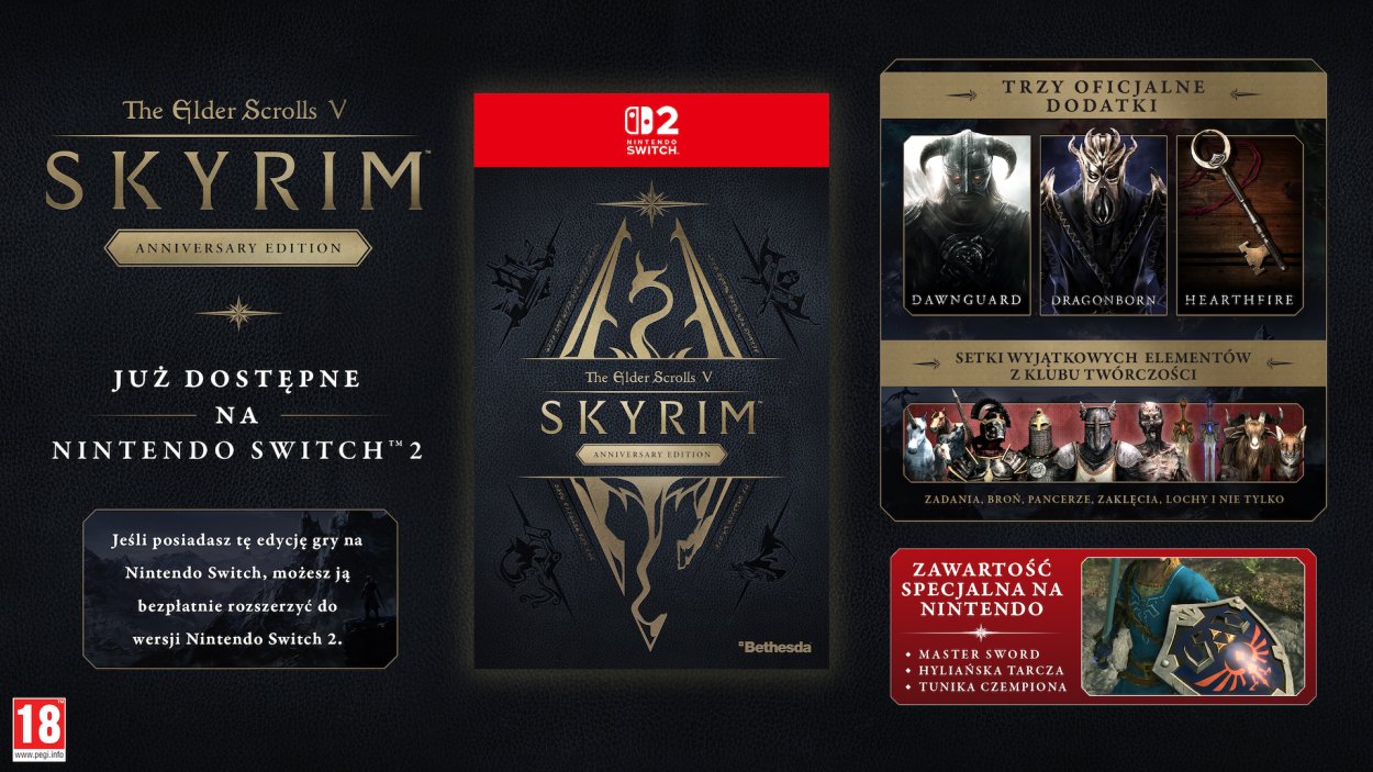 Skyrim Anniversary Edition debiutuje na Nintendo Switch 2