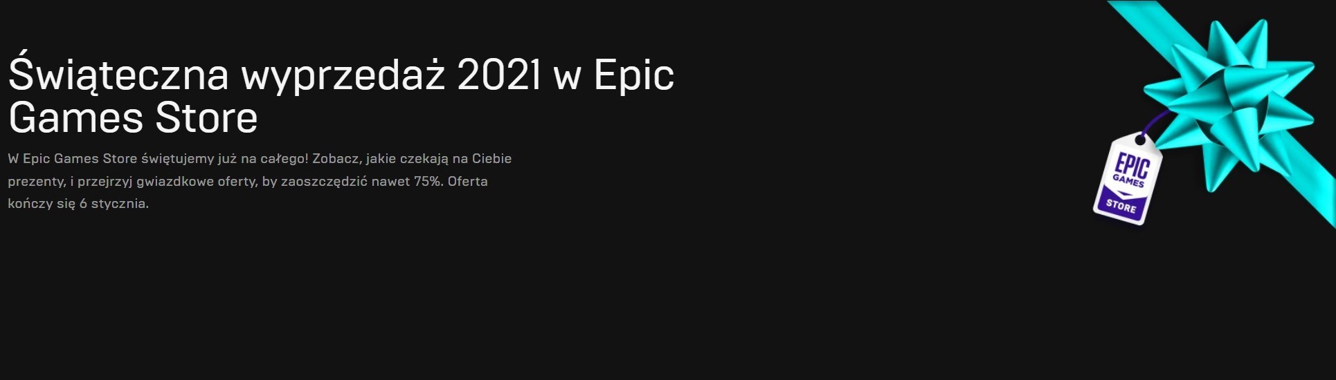 Wystartowała Świąteczna Wyprzedaż 2021 w Epic Games Store wypełniona promocjami na hiciory z 2021 roku!