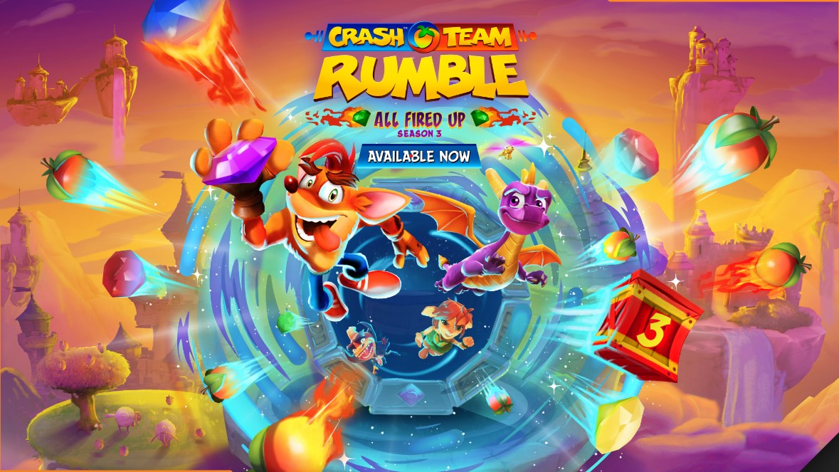 Trzeci sezon Crash Team Rumble jest już dostępny, wprowadzając smoka Spyro do rywalizacji!