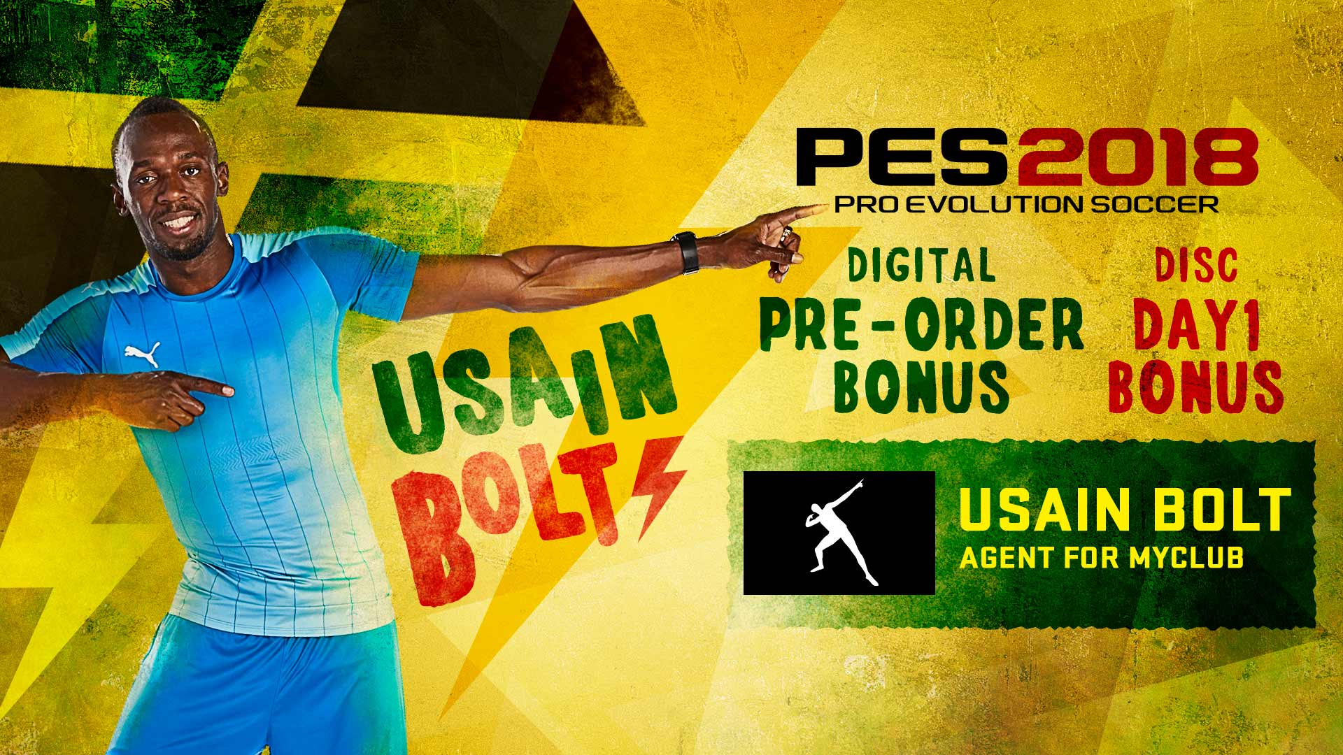 Usain Bolt kolejnym ambasadorem nowego PES 2018!