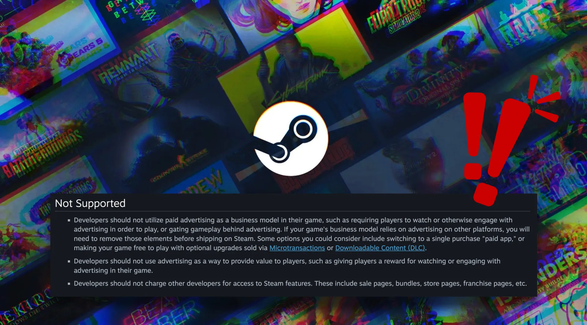 Valve blokuje gry na Steamie zmuszające graczy do oglądania reklam