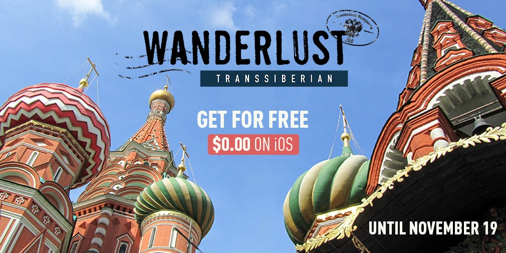 Wanderlust taniej a Wanderlust Transsyberian jeszcze przez kilka dni dostępna w darmowej formie na iOS