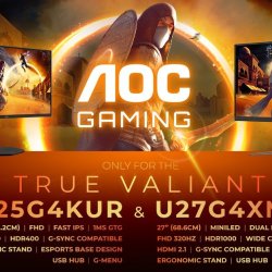 Nowe monitory AOC GAMING: 27-calowy U27G4XM i 24,5-calowy 25G4KUR