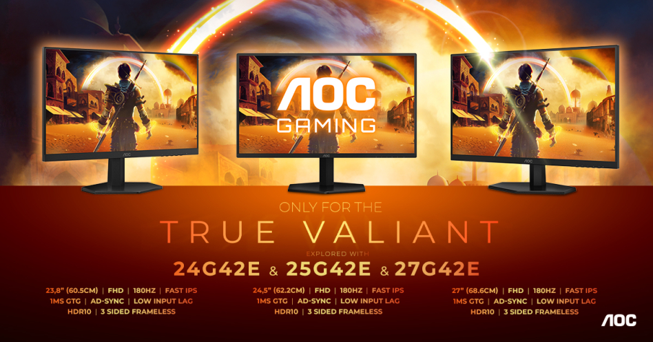 AOC GAMING G42 – przystępne cenowo monitory 180 Hz