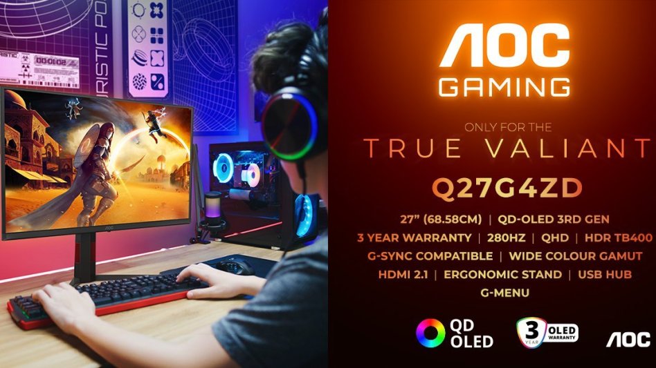 AOC GAMING prezentuje monitor QD-OLED 280 Hz za okoÅ‚o 2000 zÅ‚