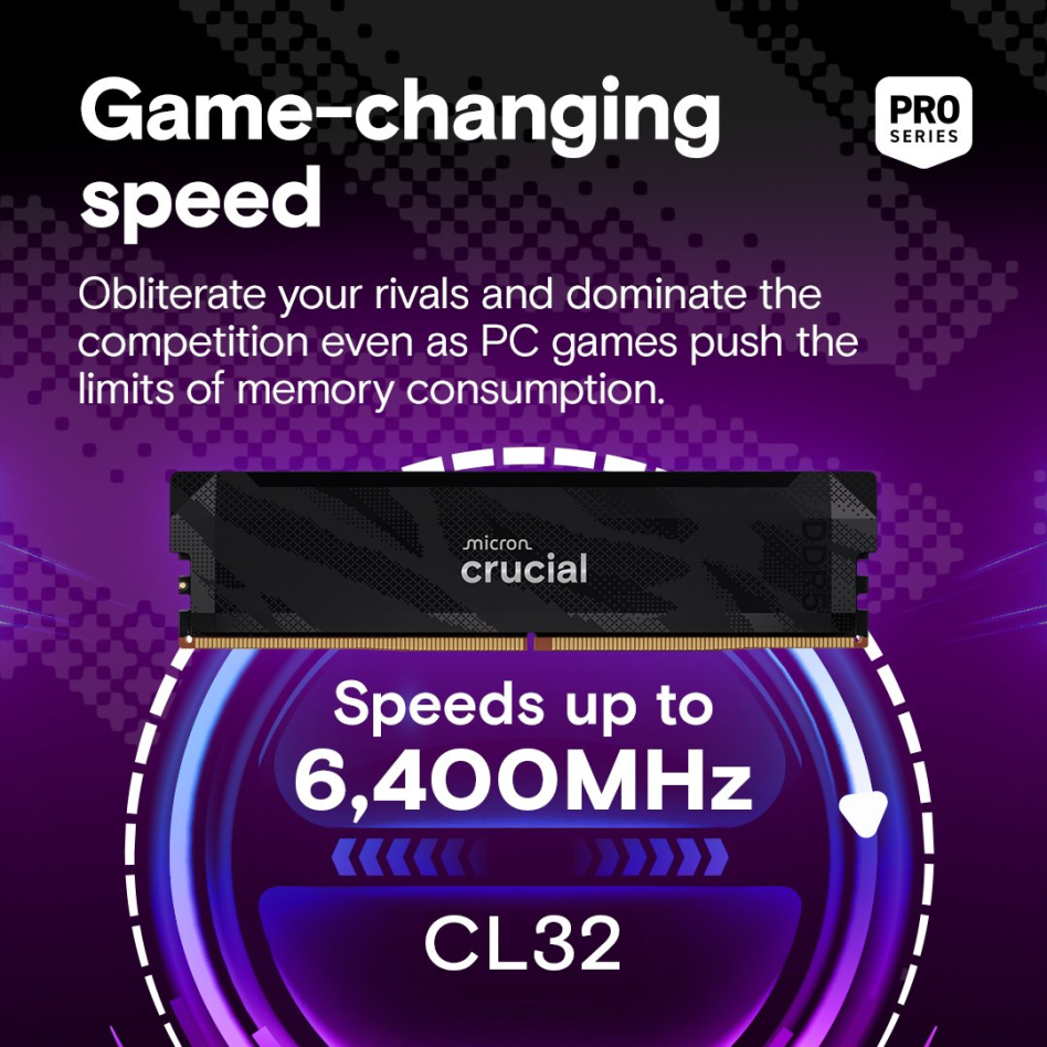 Crucial wprowadza pamięci DDR5-6400 CL32 z obsługą Intel XMP 3.0 i AMD EXPO