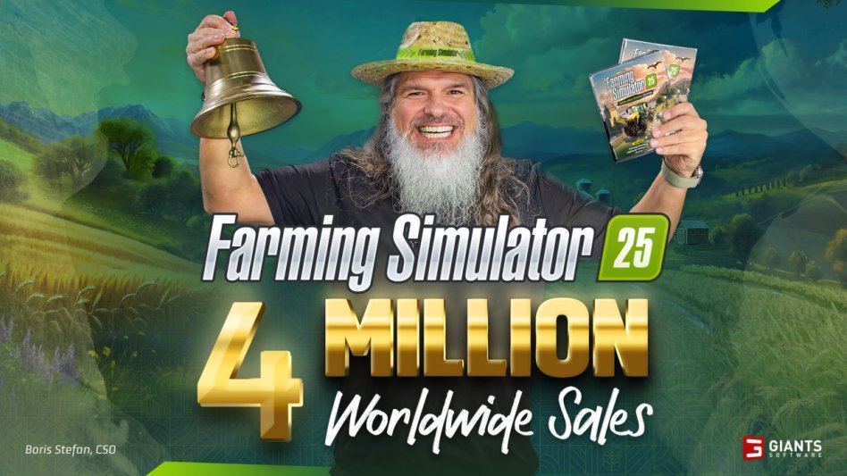 Farming Simulator 25 osiąga 4 miliony sprzedanych egzemplarzy i zapowiada nową zawartość