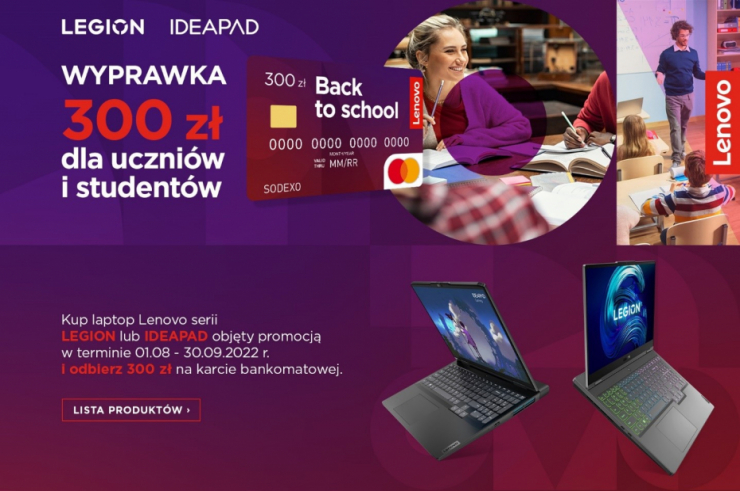 Wystartowała growa wyprawka Lenovo z latopami Legion i IdeaPad Gaming, jakie modele możemy zgarnąć z rabatem i zwrotem gotówki?