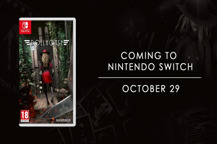 Horror w stylu noir, Dollhouse, w wersji cyfrowej i pudełku, z datą premiery na Nintendo Switch