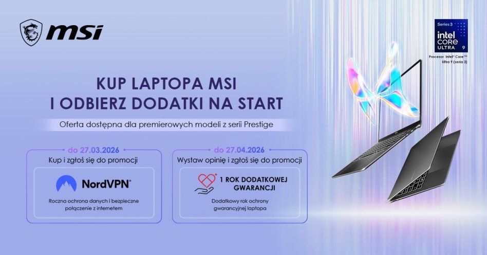 MSI prezentuje seriÄ™ Prestige AI+ â€“ lekkie laptopy z dÅ‚ugim czasem pracy