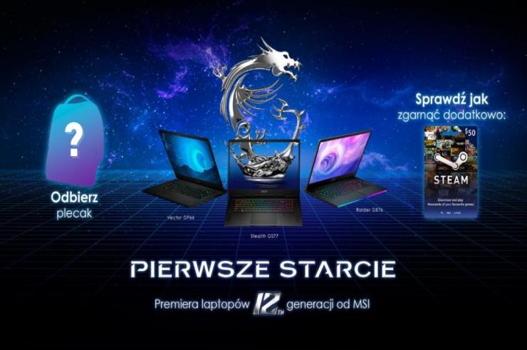 MSI zapowiedziało nowości laptopowe w związku z 12. generację procesorów Intela