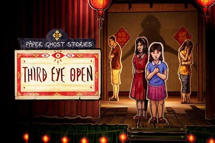 Paper Ghost Stories: Third Eye Open, papierowa wizualna powieść z serii gier grozy we fragmencie z rozgrywki