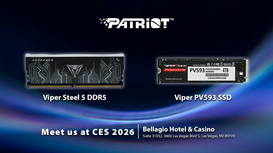 Patriot Memory zapowiada ultraszybkie DDR5 i SSD Gen5 na CES 2026