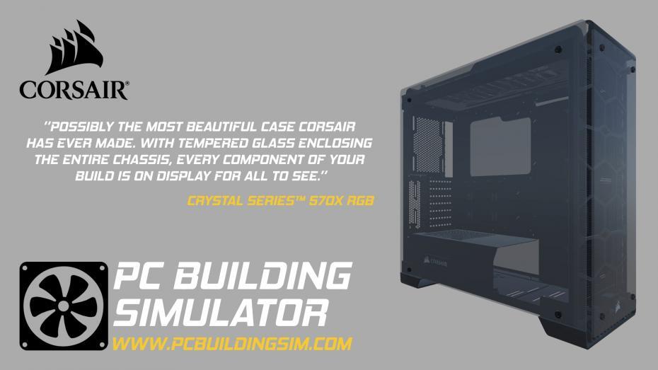 PC Building Simulator ze sprzętem od firmy Corsair