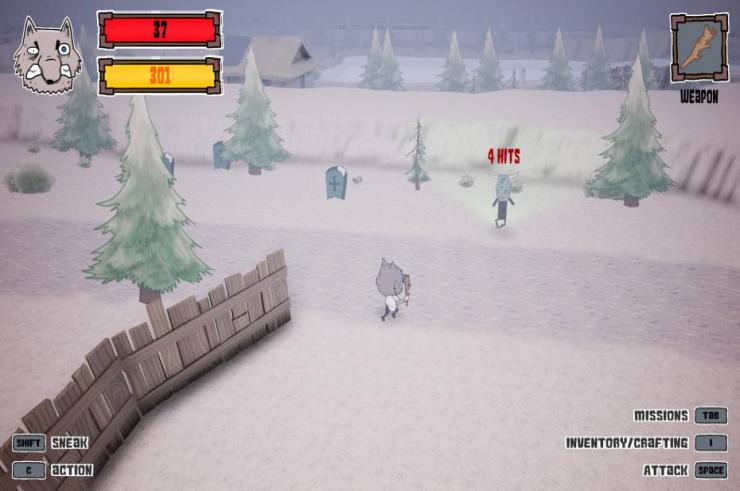 Psycho Wolf to nowa polska gra, graficznie mocno kojarząca się z hitem w postaci Don't Starve!