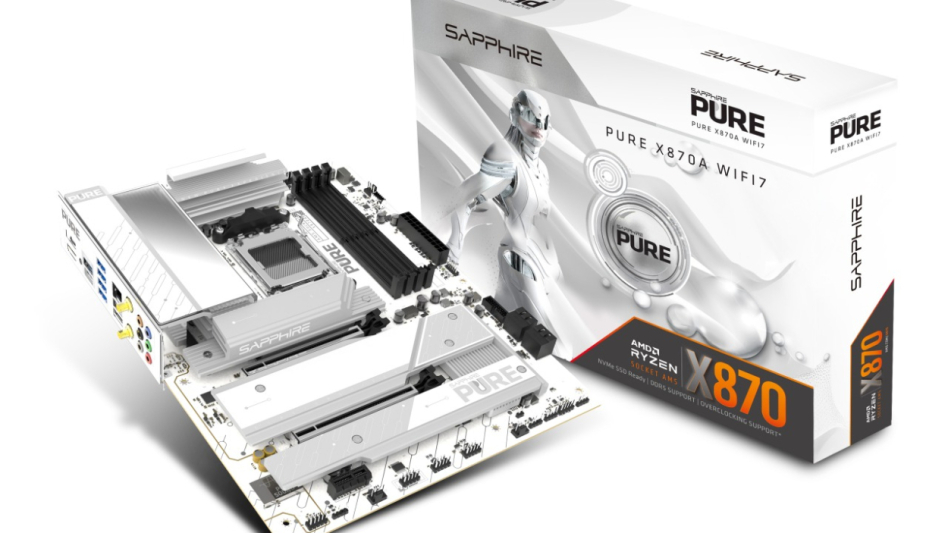 SAPPHIRE PURE X870A WIFI 7 â€“ biaÅ‚a pÅ‚yta gÅ‚Ã³wna AM5 z Wi-Fi 7 i PCIe 5.0