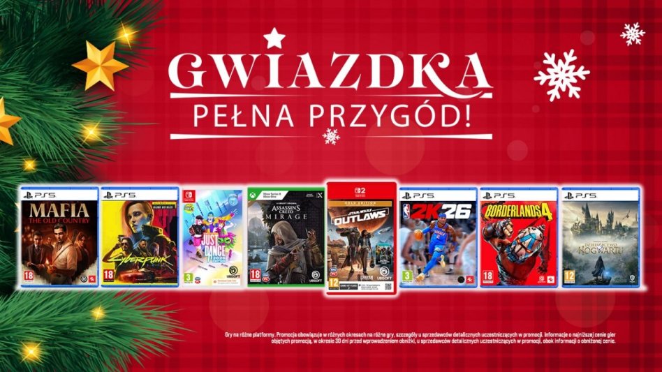 Świąteczna promocja Cenegi na gry w pudełkach – obniżki na topowe tytuły