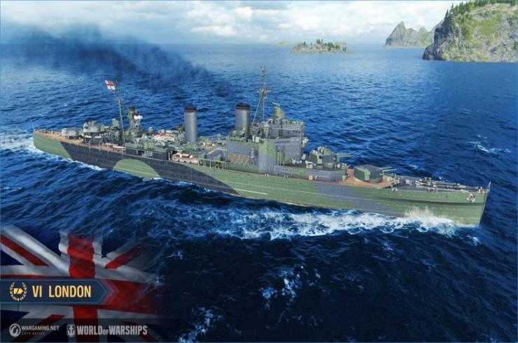 World of Warships z kolejnymi okrętami w wchodzącymi do Royal Navy