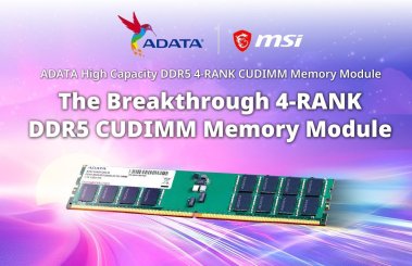 ADATA i MSI prezentują pierwszą na świecie pamięć DDR5 CUDIMM 4-RANK o pojemności 128 GB